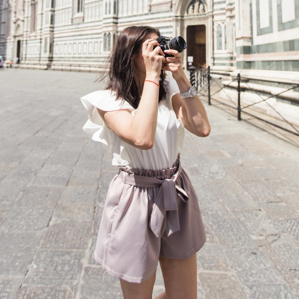 White Ruffle Top - Picture 2 of 4